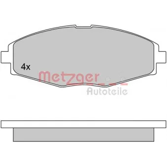 Jeu de 4 plaquettes de frein avant METZGER 1170354