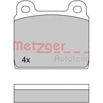 Jeu de 4 plaquettes de frein avant METZGER 1170370