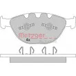 Jeu de 4 plaquettes de frein avant METZGER 1170380 - Visuel 1