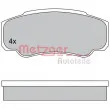 Jeu de 4 plaquettes de frein arrière METZGER 1170381 - Visuel 1