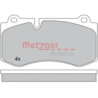 Jeu de 4 plaquettes de frein avant METZGER 1170383
