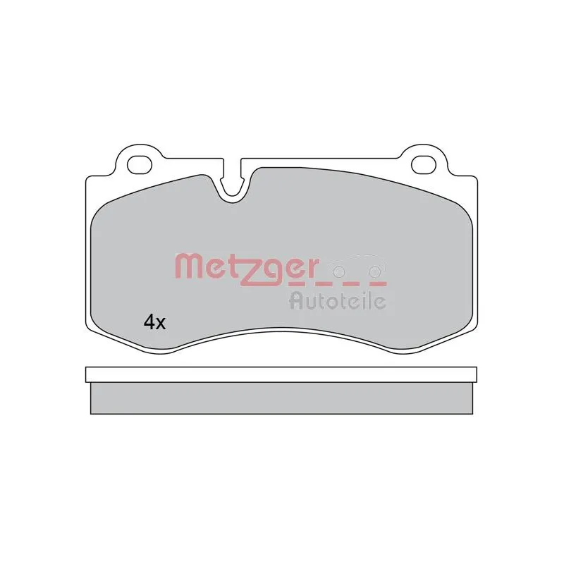 Jeu de 4 plaquettes de frein avant METZGER 1170383