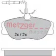 Jeu de 4 plaquettes de frein avant METZGER 1170386 - Visuel 1