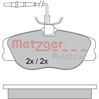 Jeu de 4 plaquettes de frein avant METZGER 1170386