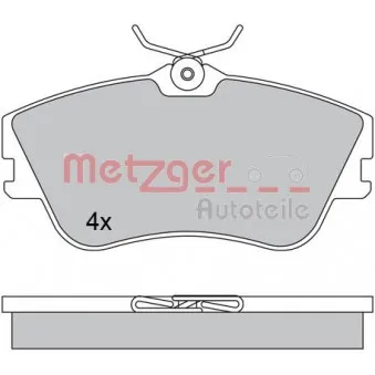 Jeu de 4 plaquettes de frein avant METZGER 1170389