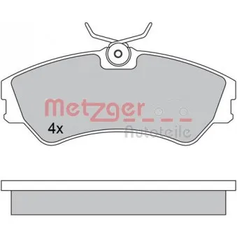 Jeu de 4 plaquettes de frein avant METZGER 1170397