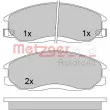 Jeu de 4 plaquettes de frein avant METZGER 1170402 - Visuel 1