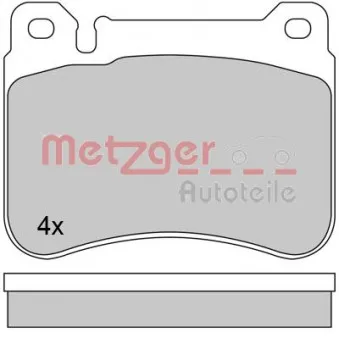 Jeu de 4 plaquettes de frein avant METZGER 1170407
