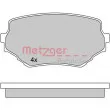 Jeu de 4 plaquettes de frein avant METZGER 1170415 - Visuel 1