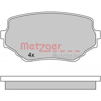 Jeu de 4 plaquettes de frein avant METZGER 1170415