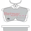 Jeu de 4 plaquettes de frein arrière METZGER 1170435 - Visuel 1