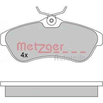 Jeu de 4 plaquettes de frein avant METZGER 1170438