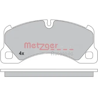 Jeu de 4 plaquettes de frein avant METZGER 1170445