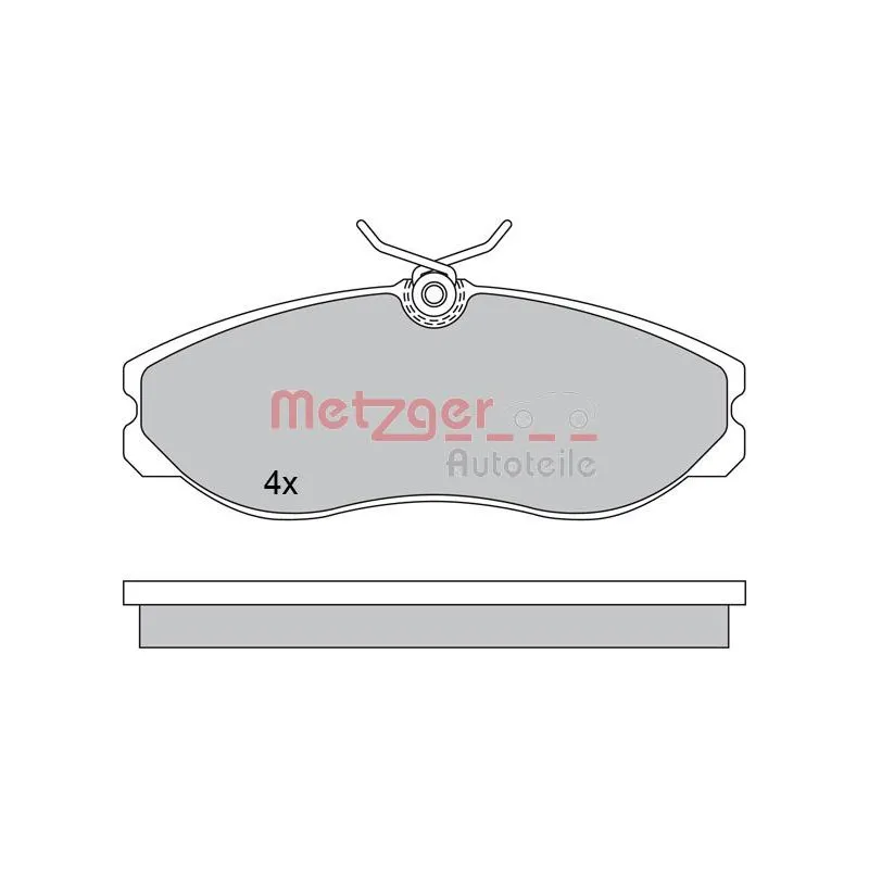 Jeu de 4 plaquettes de frein avant METZGER 1170451