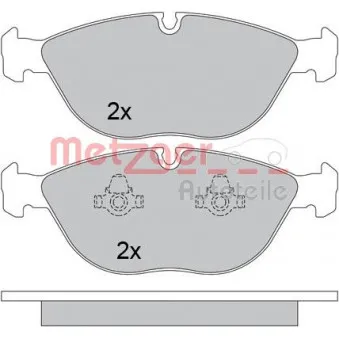 Jeu de 4 plaquettes de frein avant METZGER 1170454
