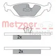 Jeu de 4 plaquettes de frein arrière METZGER 1170473 - Visuel 1