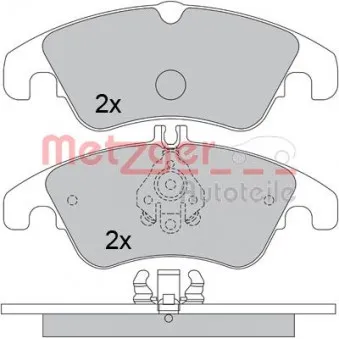 Jeu de 4 plaquettes de frein avant METZGER 1170509