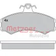 Jeu de 4 plaquettes de frein avant METZGER 1170512 - Visuel 1