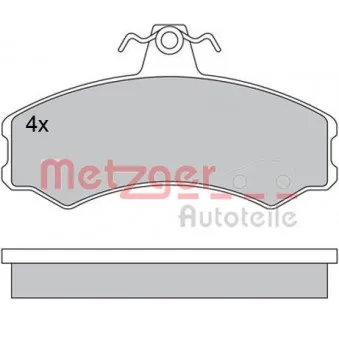 Jeu de 4 plaquettes de frein avant METZGER 1170512