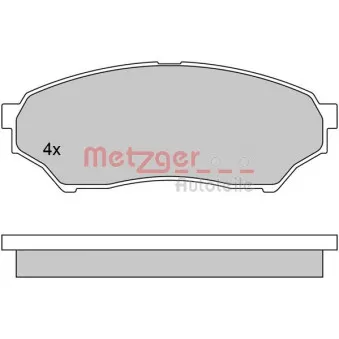 Jeu de 4 plaquettes de frein avant METZGER 1170520