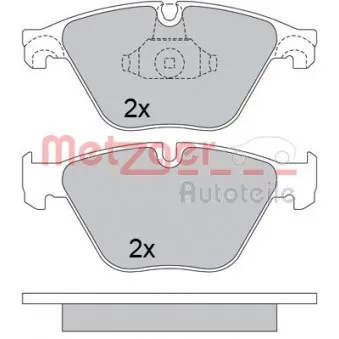 Jeu de 4 plaquettes de frein avant METZGER 1170538