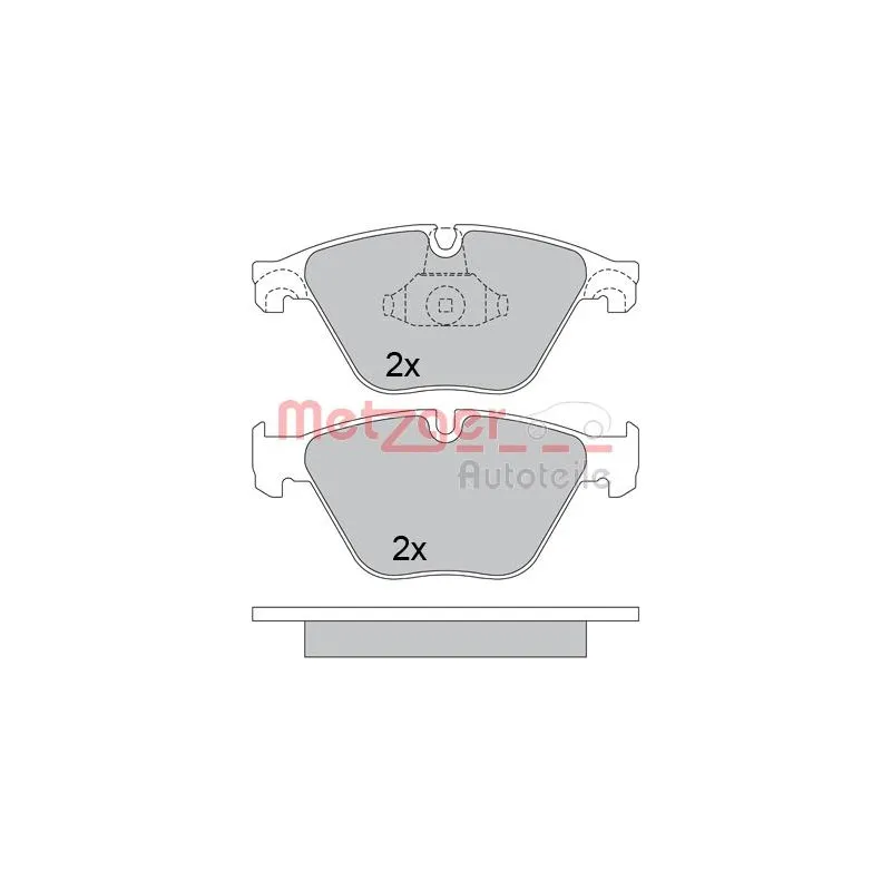 Jeu de 4 plaquettes de frein avant METZGER 1170538