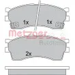 Jeu de 4 plaquettes de frein avant METZGER 1170548 - Visuel 1