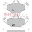 Jeu de 4 plaquettes de frein arrière METZGER 1170554 - Visuel 1