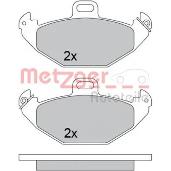 Jeu de 4 plaquettes de frein arrière METZGER 1170554