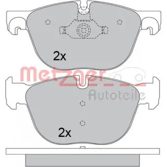 Jeu de 4 plaquettes de frein avant METZGER 1170562