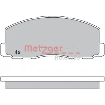 Jeu de 4 plaquettes de frein avant METZGER 1170569