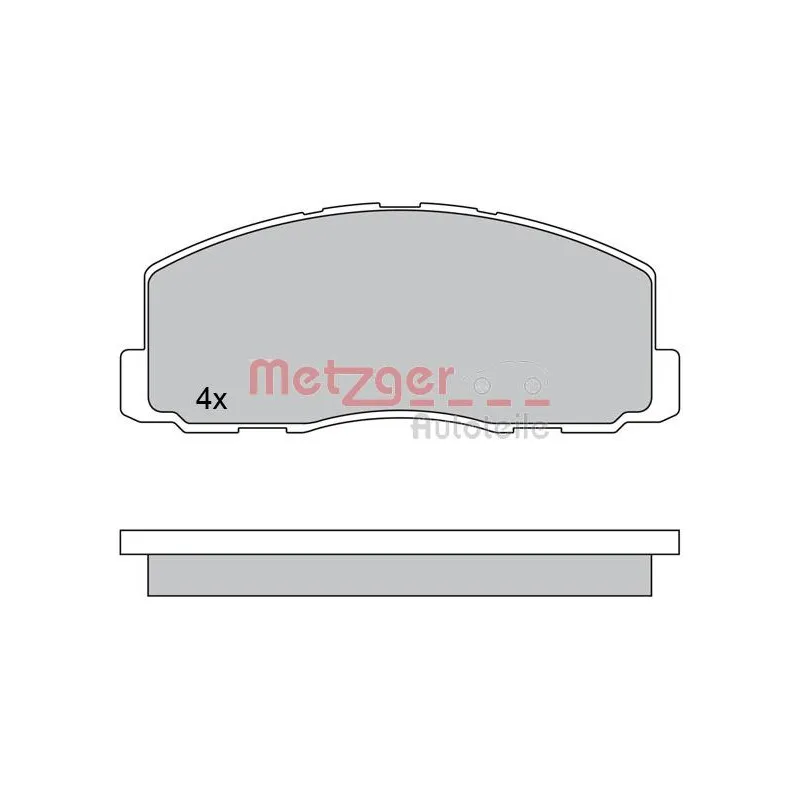 Jeu de 4 plaquettes de frein avant METZGER 1170569