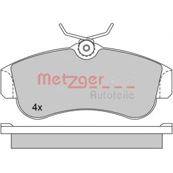 Jeu de 4 plaquettes de frein avant METZGER 1170574