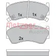 Jeu de 4 plaquettes de frein avant METZGER 1170580 - Visuel 1