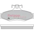 Jeu de 4 plaquettes de frein arrière METZGER 1170581 - Visuel 1