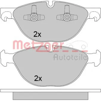 Jeu de 4 plaquettes de frein avant METZGER 1170592