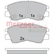 Jeu de 4 plaquettes de frein avant METZGER 1170600 - Visuel 1