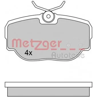 Jeu de 4 plaquettes de frein arrière METZGER 1170605