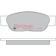 Jeu de 4 plaquettes de frein avant METZGER 1170610 - Visuel 1