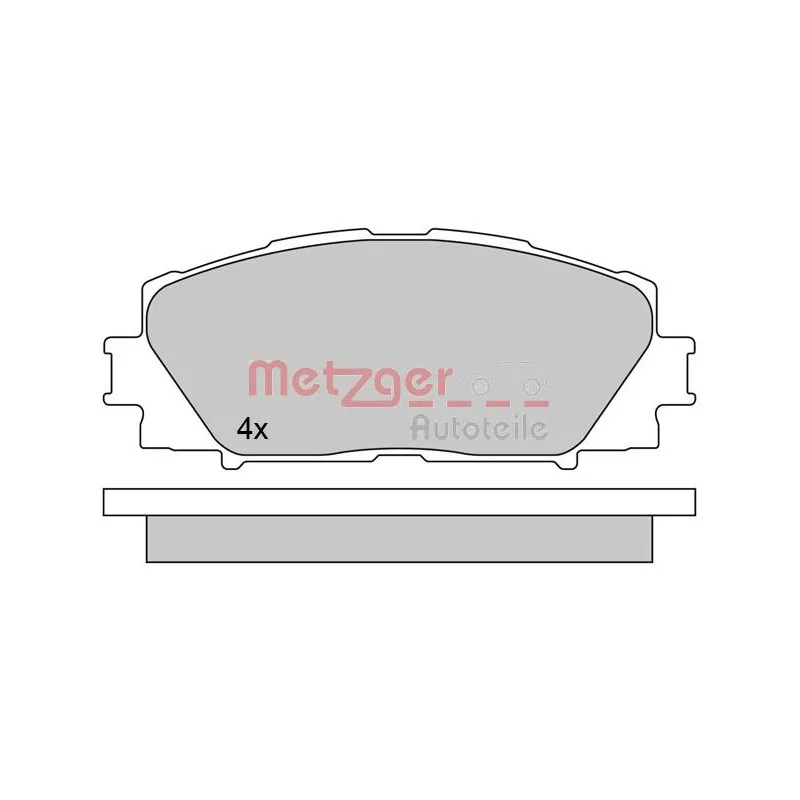 Jeu de 4 plaquettes de frein avant METZGER 1170618