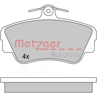 Jeu de 4 plaquettes de frein avant METZGER 1170627