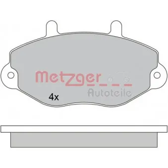 Jeu de 4 plaquettes de frein avant METZGER 1170629