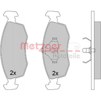 Jeu de 4 plaquettes de frein avant METZGER 1170642