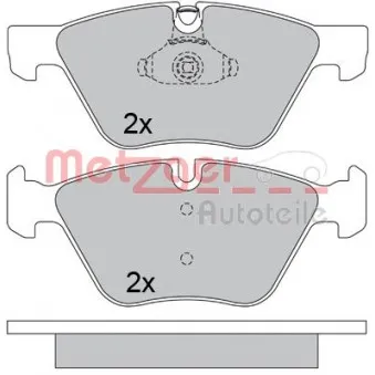 Jeu de 4 plaquettes de frein avant METZGER 1170684