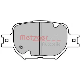 Jeu de 4 plaquettes de frein avant METZGER 1170823