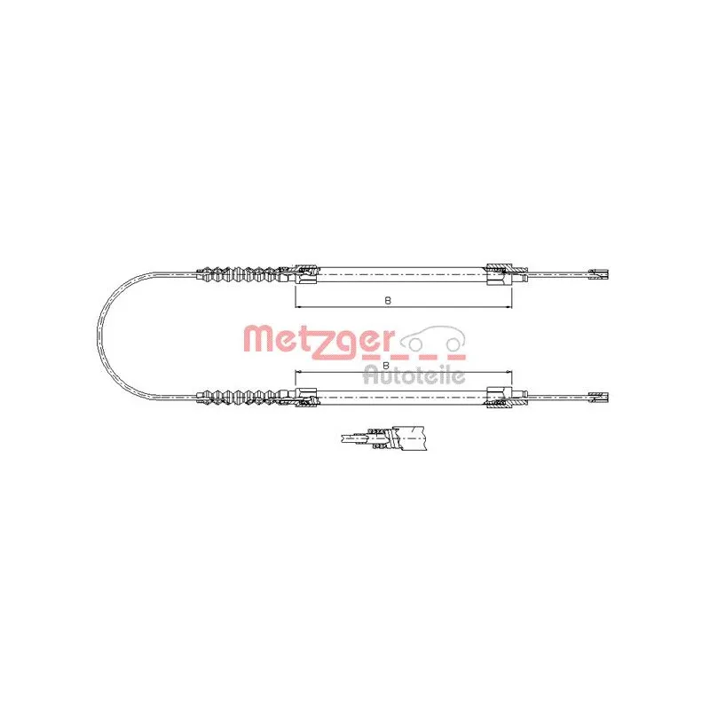 Tirette à câble, frein de stationnement METZGER 1171.8