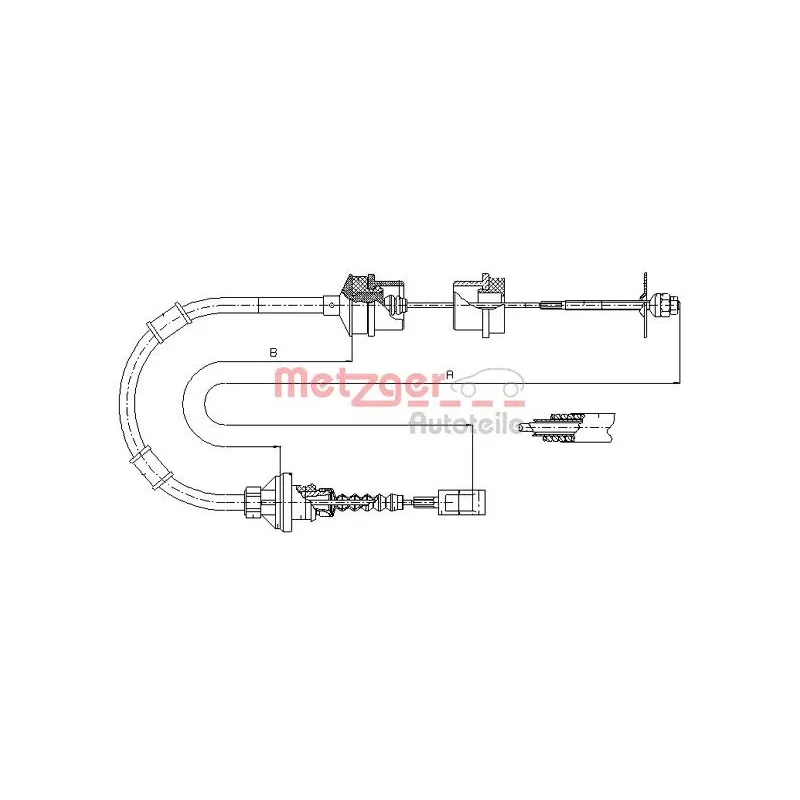 Tirette à câble, commande d'embrayage METZGER 1172.7