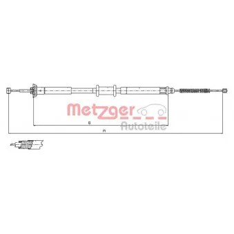 Tirette à câble, frein de stationnement METZGER