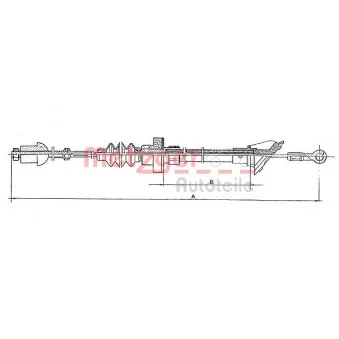 Tirette à câble, commande d'embrayage METZGER 12.202E