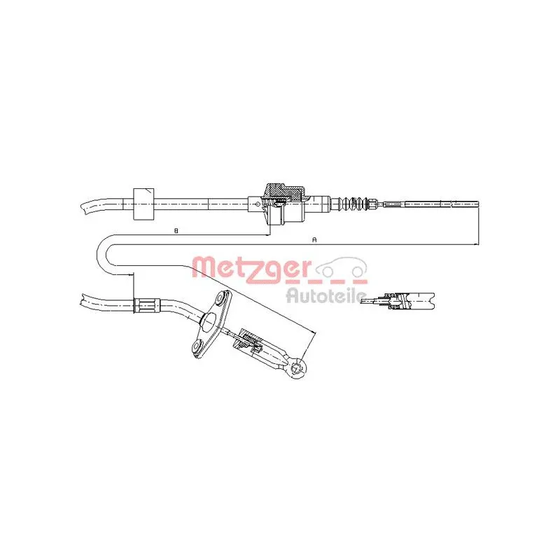 Tirette à câble, commande d'embrayage METZGER 12.7200